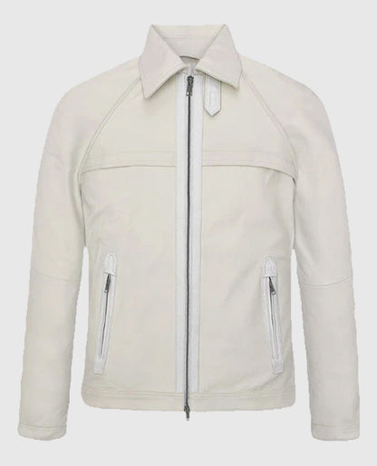 Jason Statham Fast X White Leather Jacket