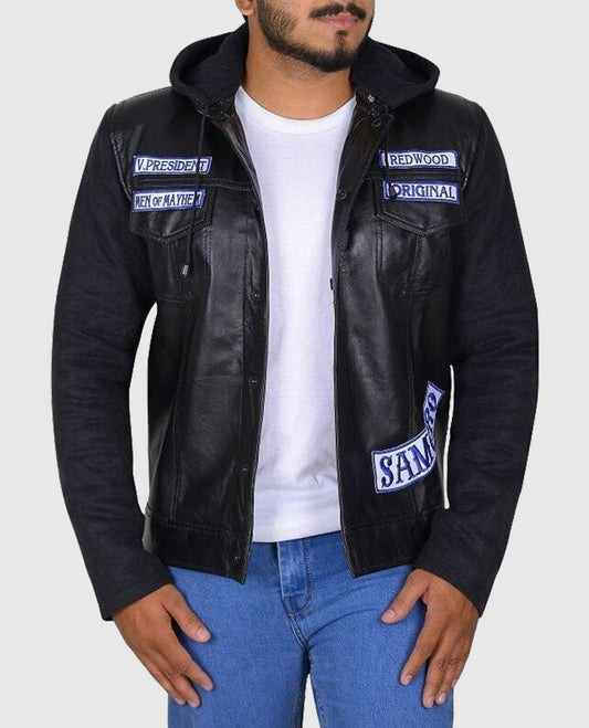 Jax Teller Sons of Anarchy Hooded Leather Jacket