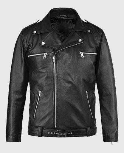 Jeffrey Morgan The Walking Dead Leather Biker Jacket