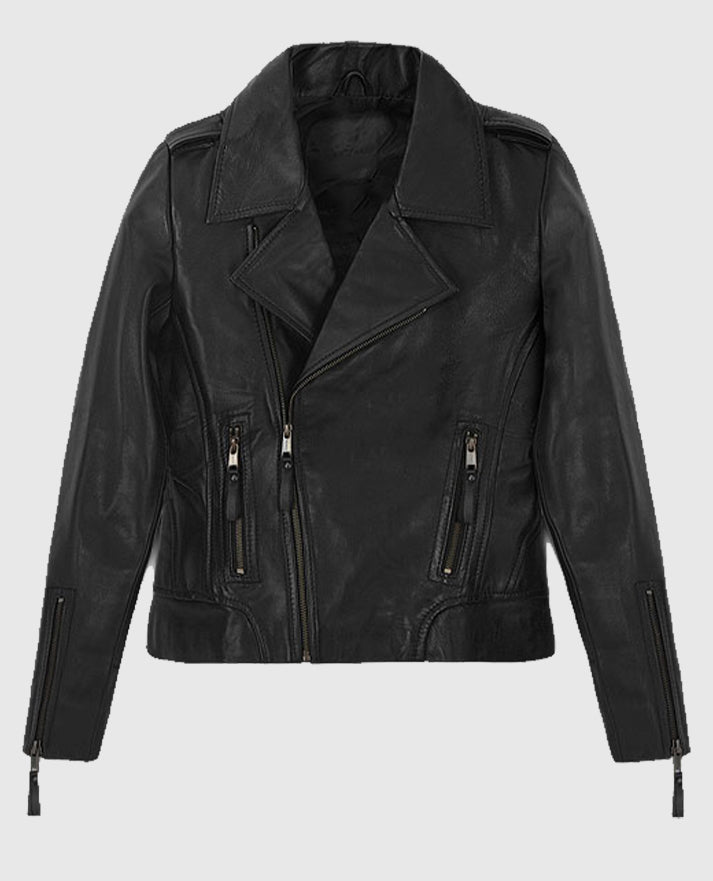 Jennifer Aniston Leather Jacket in Black 