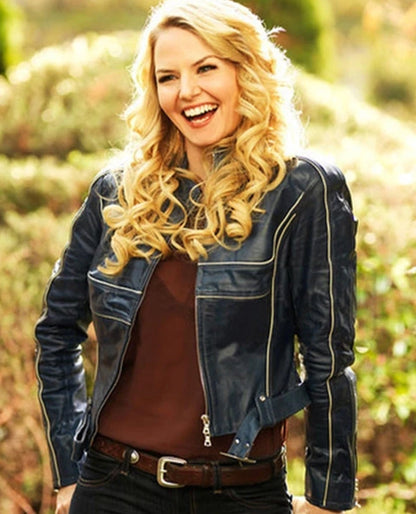 Jennifer Morrison Once Upon a Time Blue Leather Jacket