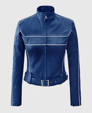 Jennifer Morrison Once Upon a Time Leather Jacket in Blue
