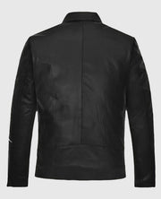 Jensen Huang Leather Black Jacket