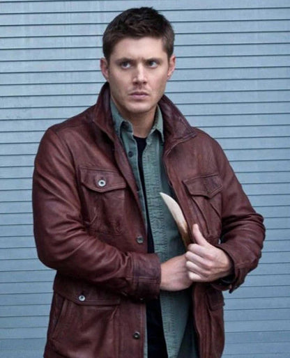 Jensen Ross Ackles Supernatural Season 7 Leather Jacket