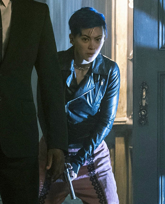 Jessica Henwick The Matrix Resurrections Black Leather Jacket