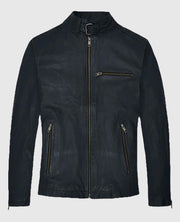 Jim Carrey Leather Blue Jacket