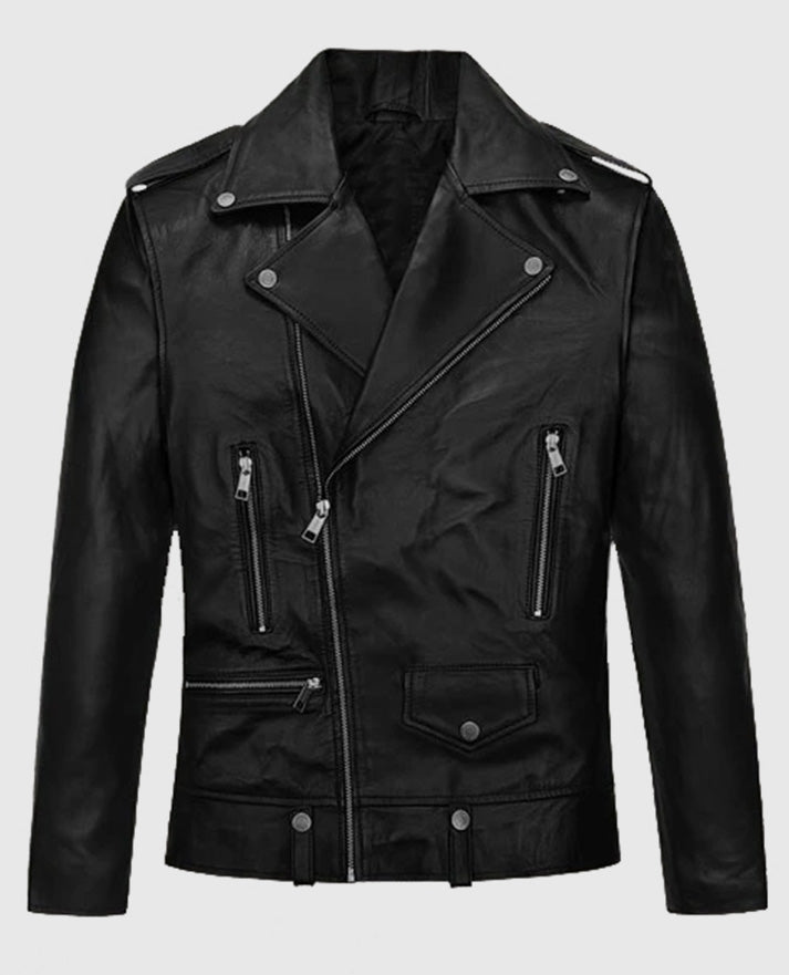 Jimin Leather Black Jacket