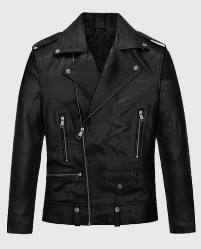 Jimin Leather Black Jacket
