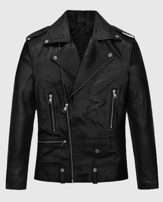 Jimin Leather Black Jacket