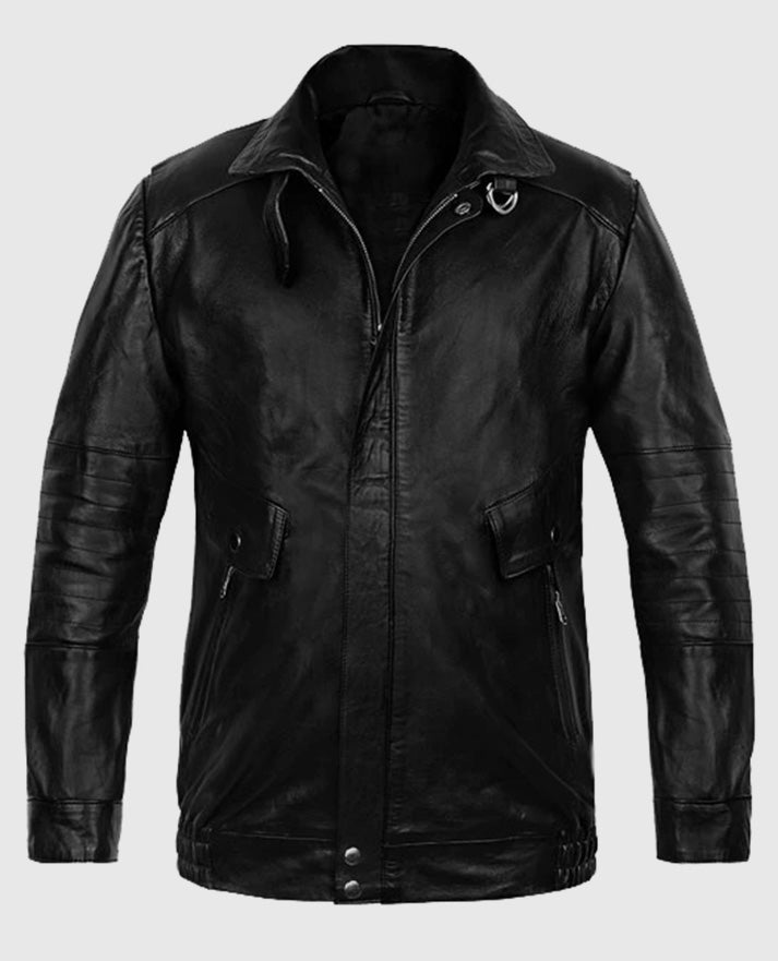 Johnny Depp Black Mass Black Leather Jacket