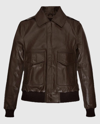 Kendall Jenner Brown Leather Jacket