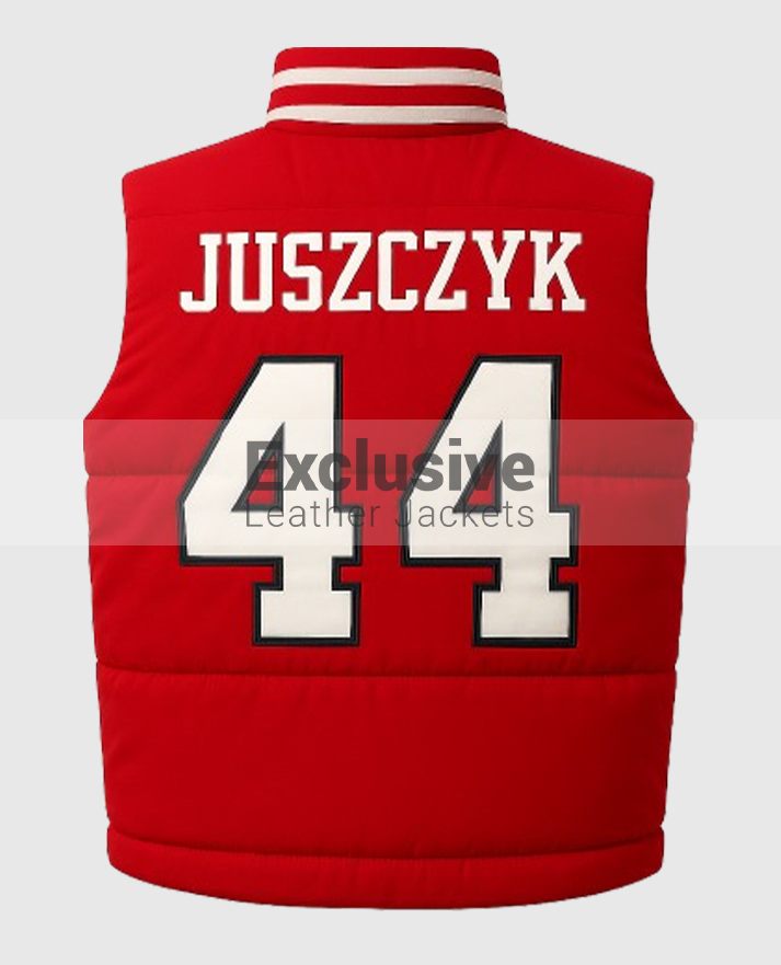 Kristin Juszczyk 49ers Inspired Puffer Vest back view