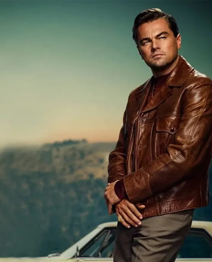 Leonardo DiCaprio Once Upon a Time in Hollywood leather jacket
