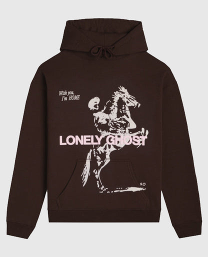Lonely Ghost Brown Hoodie