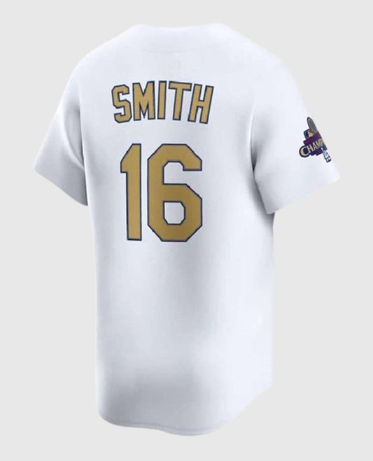 Los Angeles Dodgers 2025 White & Gold Sports Jersey