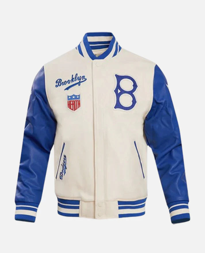 MLB Brooklyn Dodgers Retro Classic Men's Rib Wool Varsity Jacket