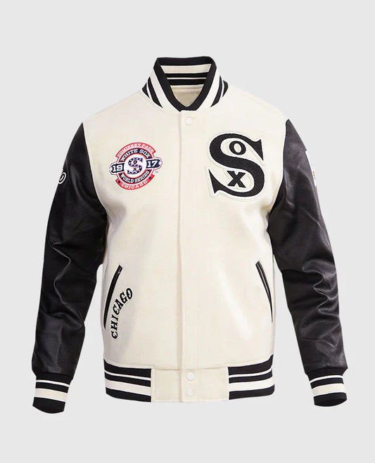 MLB Chicago White Sox Men's Rib Wool Varsity Jacket