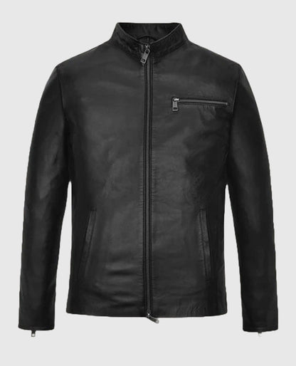 Matt Damon Leather Black Jacket
