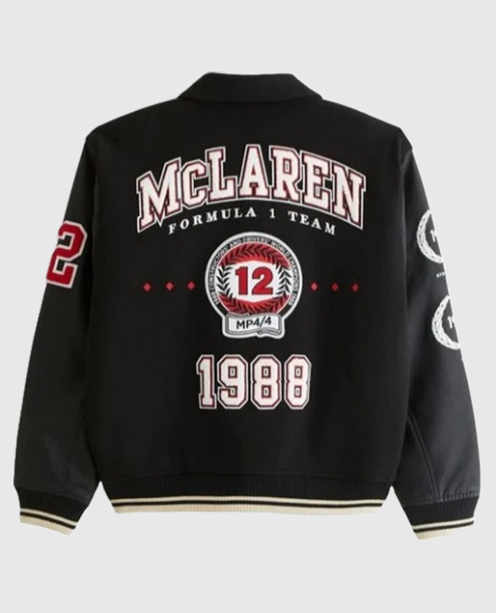 McLaren Varsity Black Bomber Jacket