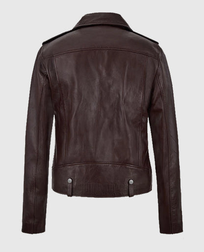 Meghan Markle Burgundy Leather Jacket