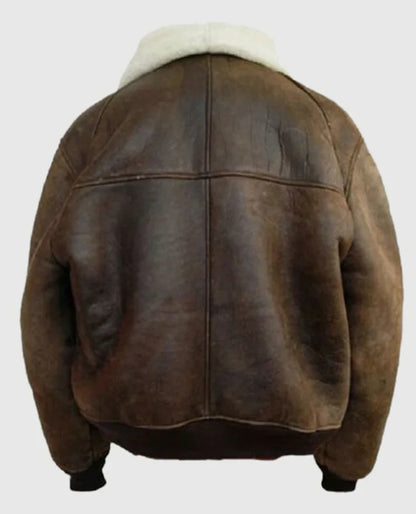 Men's B3 Aviator Shearling Brown Bomber Jacket