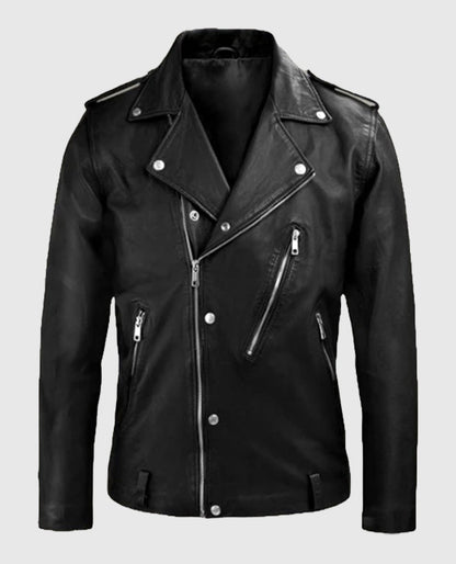 Men's Beast Black Biker Leather Jacket