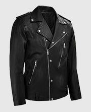 Men's Beast Black Moto Leather Jacket