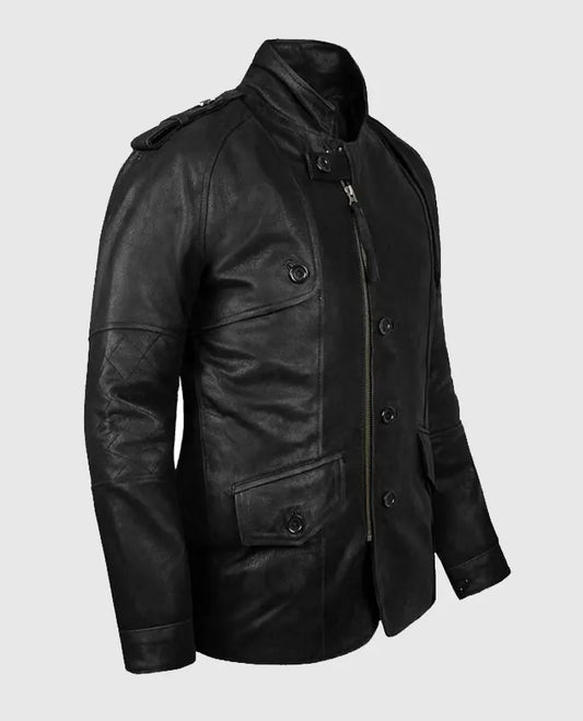 Men’s Black Motorcycle Leather Jacket