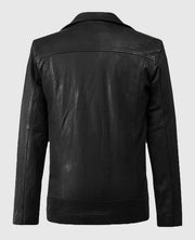 Men's Dauntless Biker Black Leather Jacket