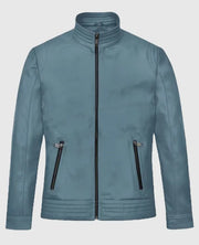 Men's Davin Blue Leather jacket