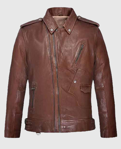 Men's Falcon Tan Rider Leather Jacket
