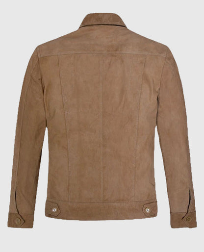 Men's Grunge Suede Leather Jacket