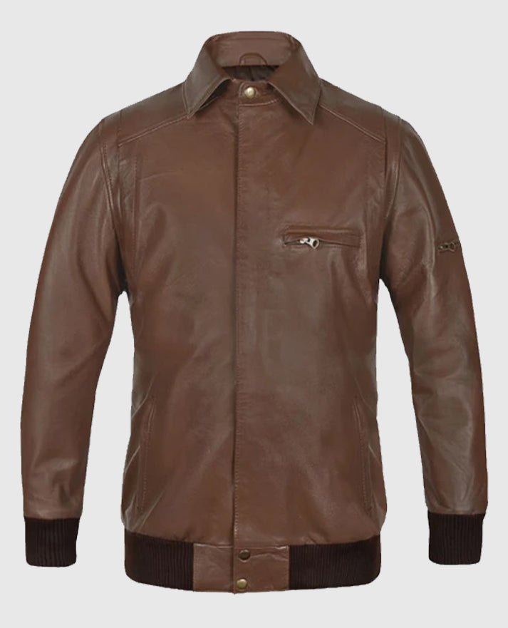 Men's Hunter Bomber Leather Jacket