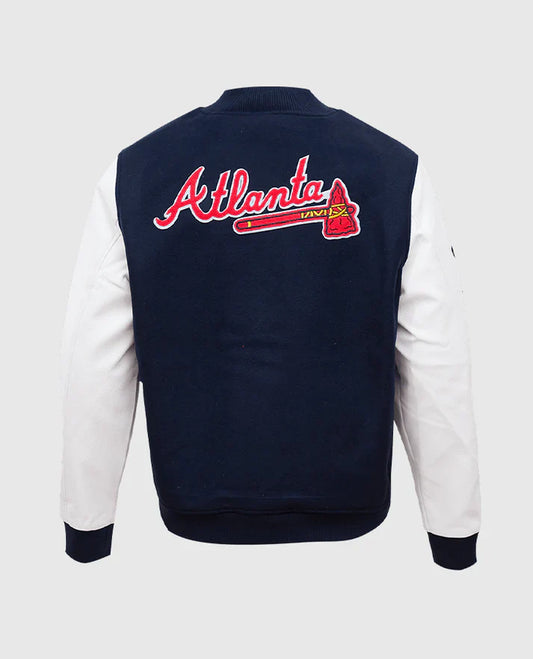 Men's MLB Atlanta Braves Blue Varsity Jacket