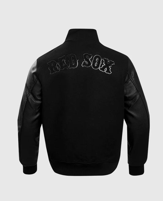 Men's MLB Boston Red Sox Black Varsity Jacket