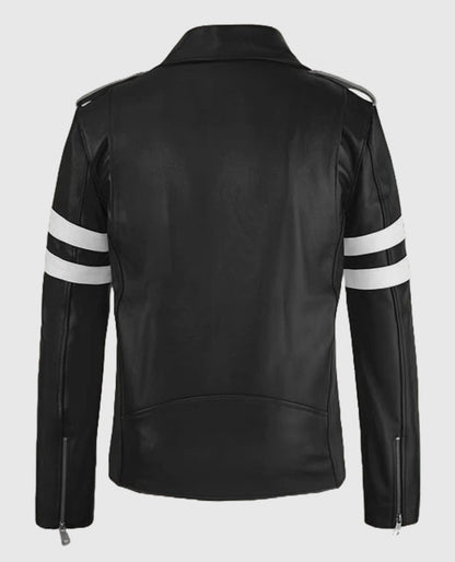 Mens Monza Black Biker Leather Jacket