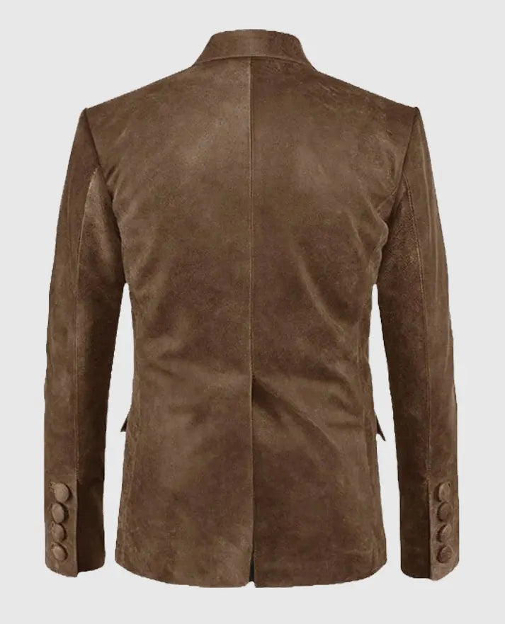 Mens Quaint Leather Blazer