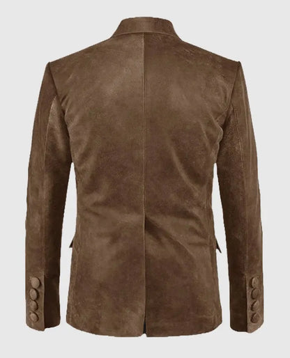 Mens Quaint Leather Blazer