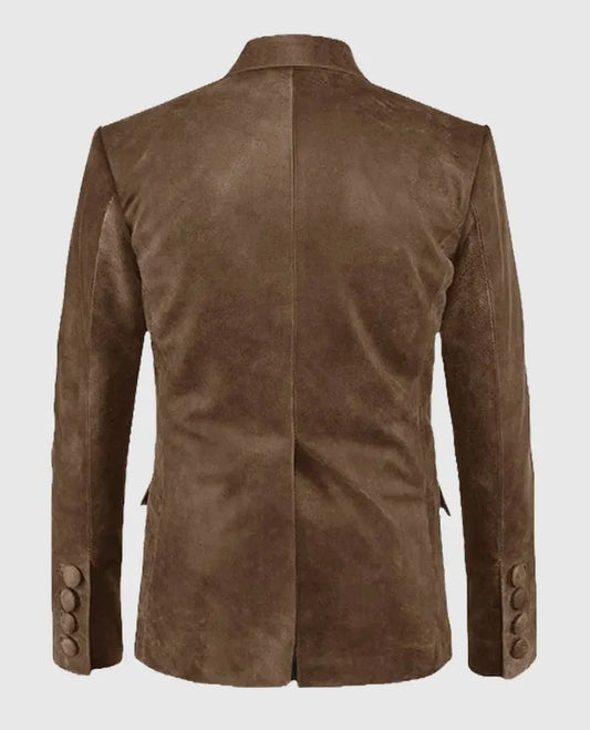 Mens Quaint Leather Blazer