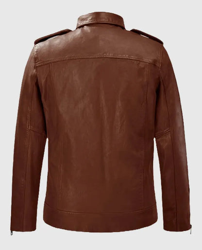 Mens Rutland Riding Tan Leather Jacket