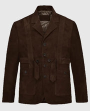 Safari Dune Suede Leather Blazer