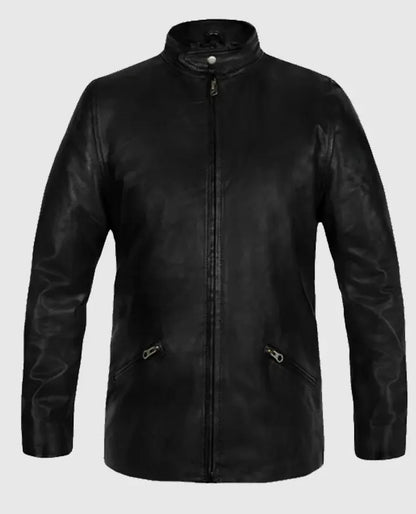 Slim Fit Black Leather Jacket