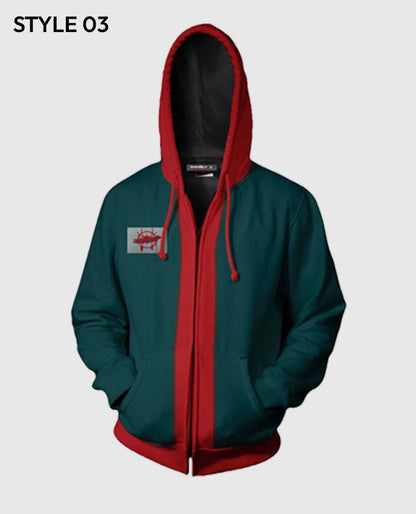 Miles Morales Spider Verse Green Hoodie