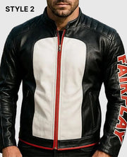 Mister Terrific Superman Black Leather Jacket