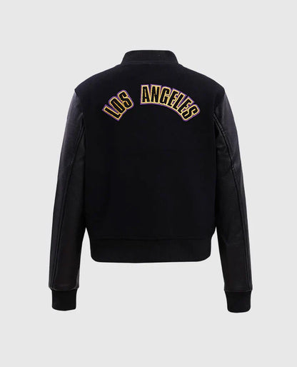 NBA Los Angeles Lakers Black Varsity Jacket