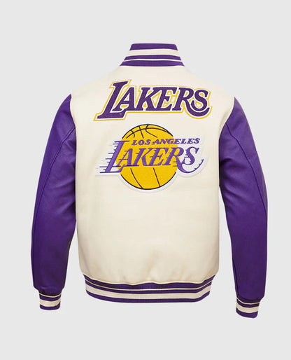 NBA Los Angeles Lakers White Varsity Jacket