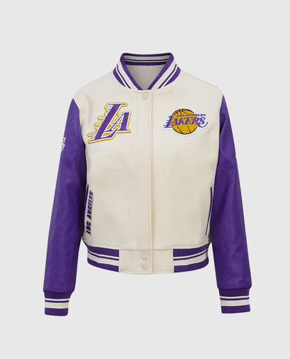 NBA Los Angeles Lakers Women's Purple-white Varsity Jacket