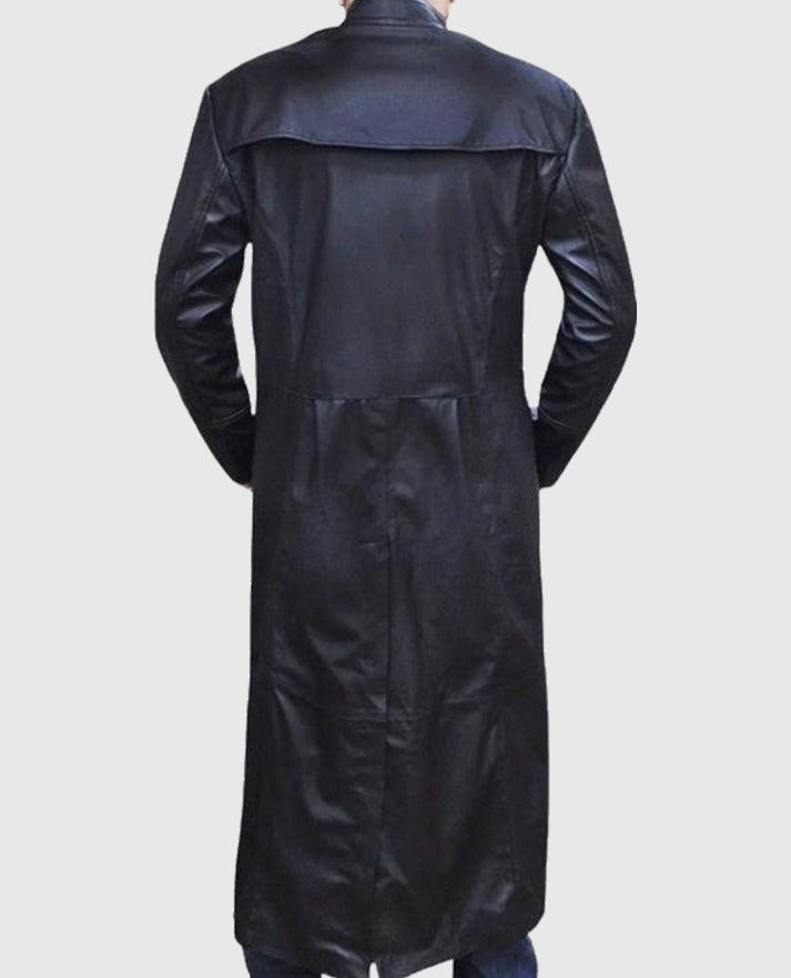 Neo Matrix Trench Coat Keanu Reeves Trench Long Black Coat