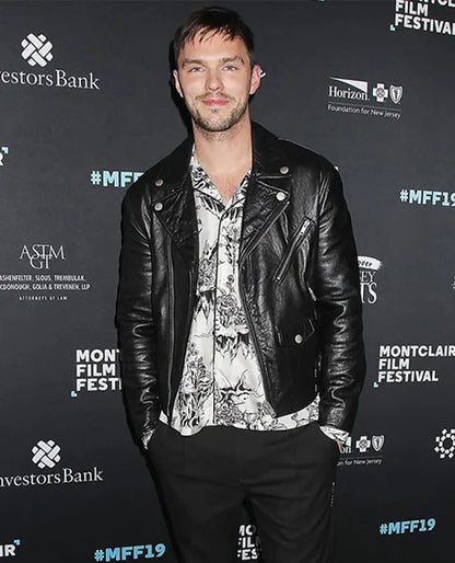 Nicholas Hoult Biker Leather Jacket
