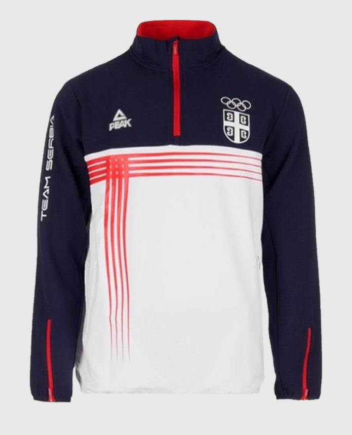Paris Olympics Novak Djokovic Team Serbia Half Zip Jacket